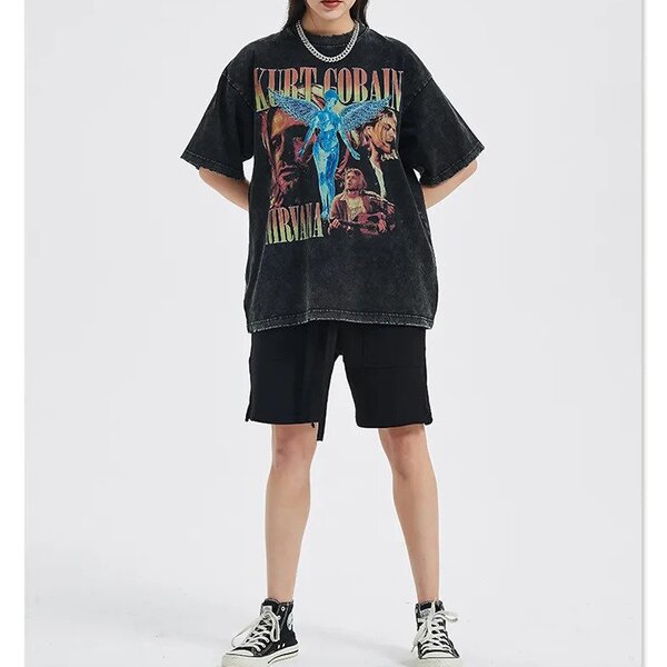 【SATIIIZ】Linerf Printed Short Sleeve T-Shirt l_20241-s4il87z8-cvl-98-82-95-
